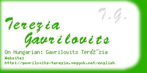 terezia gavrilovits business card